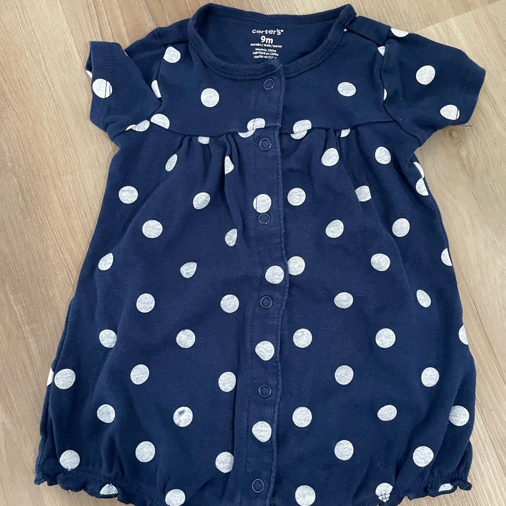 Carter's Blue Dress with White Dots